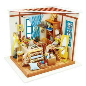 Rolife Lisa's Tailor DIY Sewing Room Miniature Ship Fast